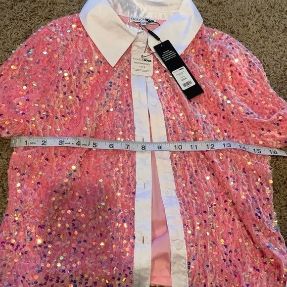 Fashion Nova Cassandra Sequin Skirt Set size M - Picture 7 of 8